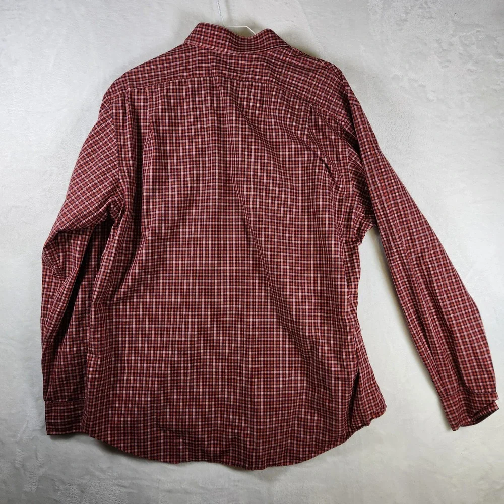 Polo‎ Ralph Lauren Regent Custom Fit Red Plaid Long Sleeve Shirt XXL